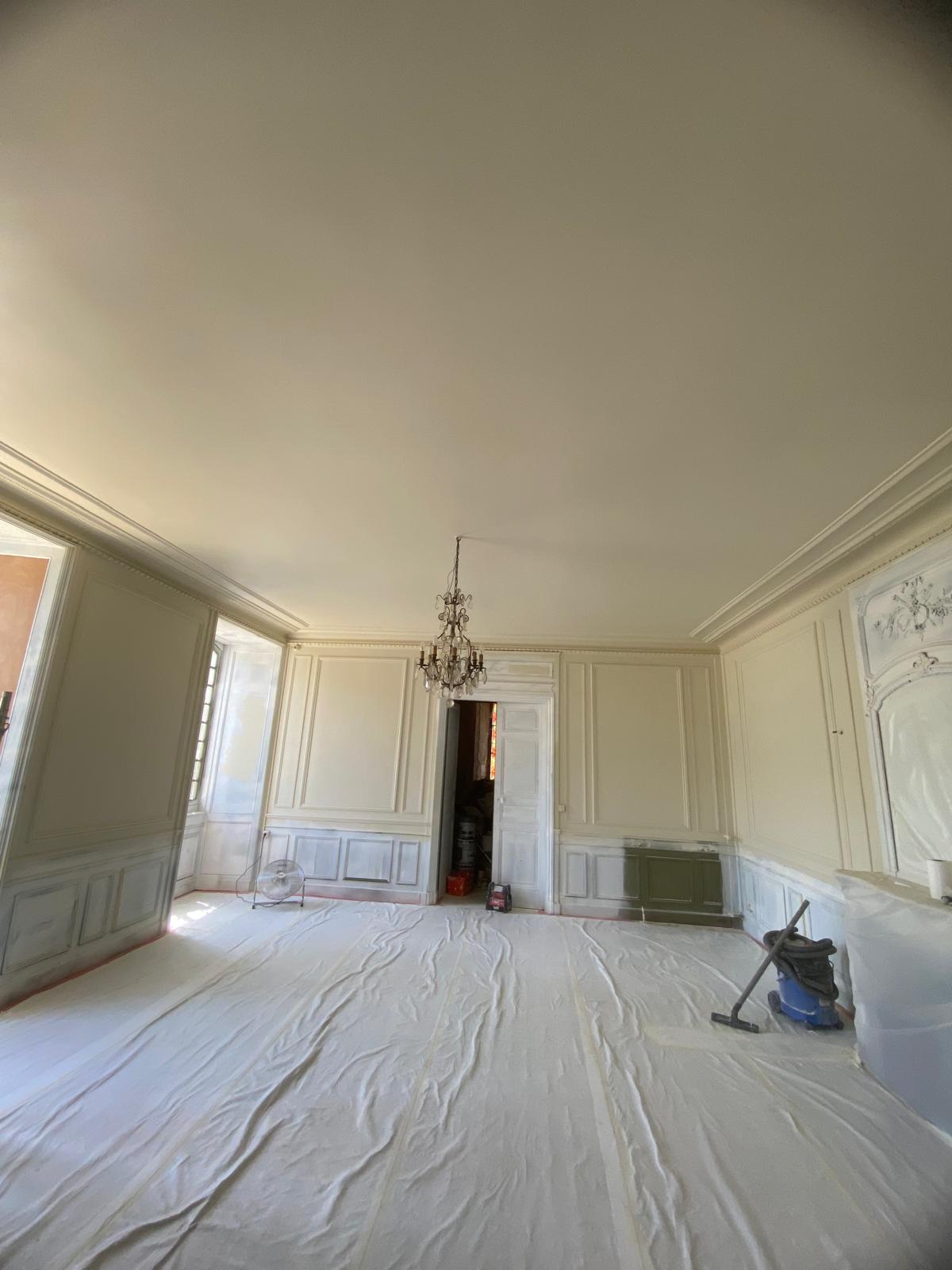 rénovation pièce du chateau saint simon
